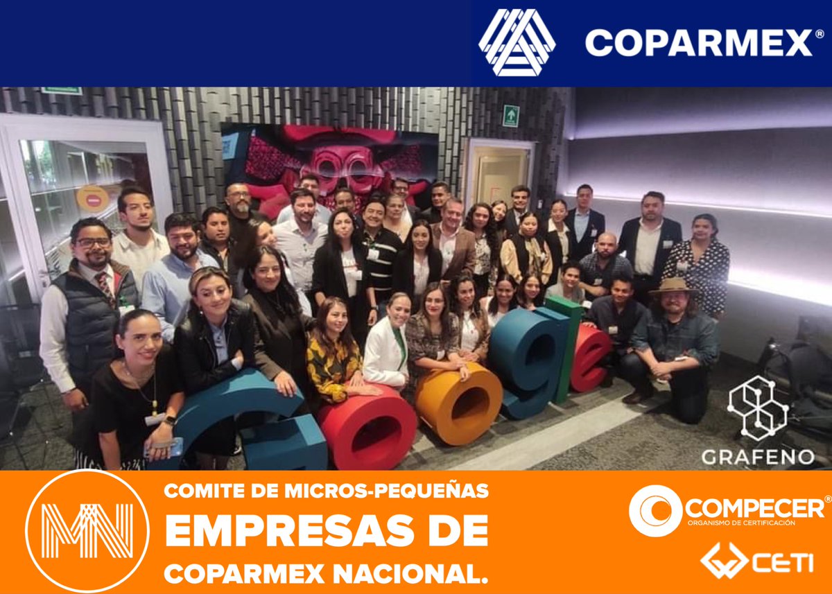 maununezmx's tweet photo. #TransformacionDigital || Uno de los ejes de trabajo del Comité de Micros y Pequeñas Empresas de @Coparmex es el de #Innovacion y #Digitalización 

Por ello agradecemos a nuestros amigos de @Google #Mexico que hayan recibido a socios #COPARMEX para escuchar acerca de la Transformación Digital en las empresas y aprender sobre Innovación, estrategias comerciales y de marketing.

Gracias a nuestros organizadores @GrafenoSBN 

“Por más y mejores empresas”
