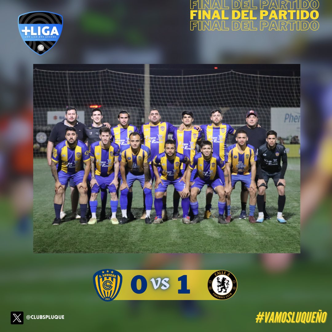ClubSpLuque's tweet photo. 🔚 𝗙𝗜𝗡𝗔𝗟 𝗗𝗘𝗟 𝗣𝗔𝗥𝗧𝗜𝗗𝗢

#LUQUEÑO (0)- Calle2 (1)

@ligadetuiteros 🏆

#DaleLuqueño🔵🟡
#LaLigadeTuiteros ⚽️ https://t.co/t6nHtEOApW