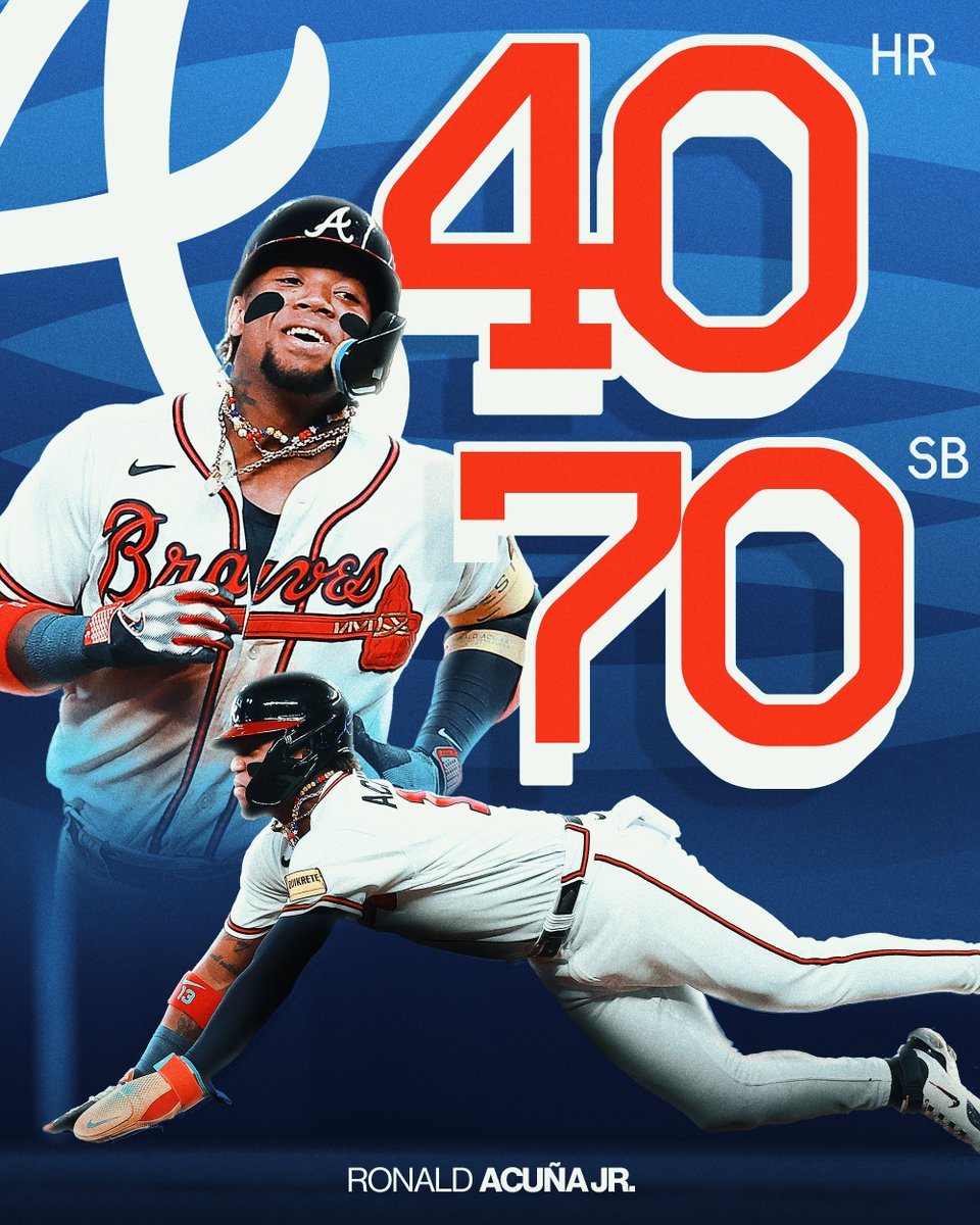 Atlanta Braves - There is no one like Ronald Acuña Jr. First EVER member of  the 40-70 club! #ForTheA