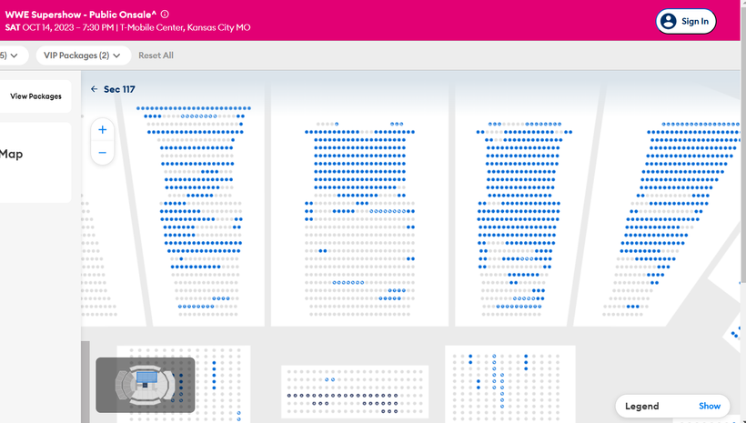 WrestleTix on X: "WWE Supershow SAT OCT 14, 2023 - 7:30 PM T-Mobile Center,  Kansas City MO Available Tickets => 4,253 Current Setup => 8,001 Tickets  Distributed => 3,748 Roman Reigns was