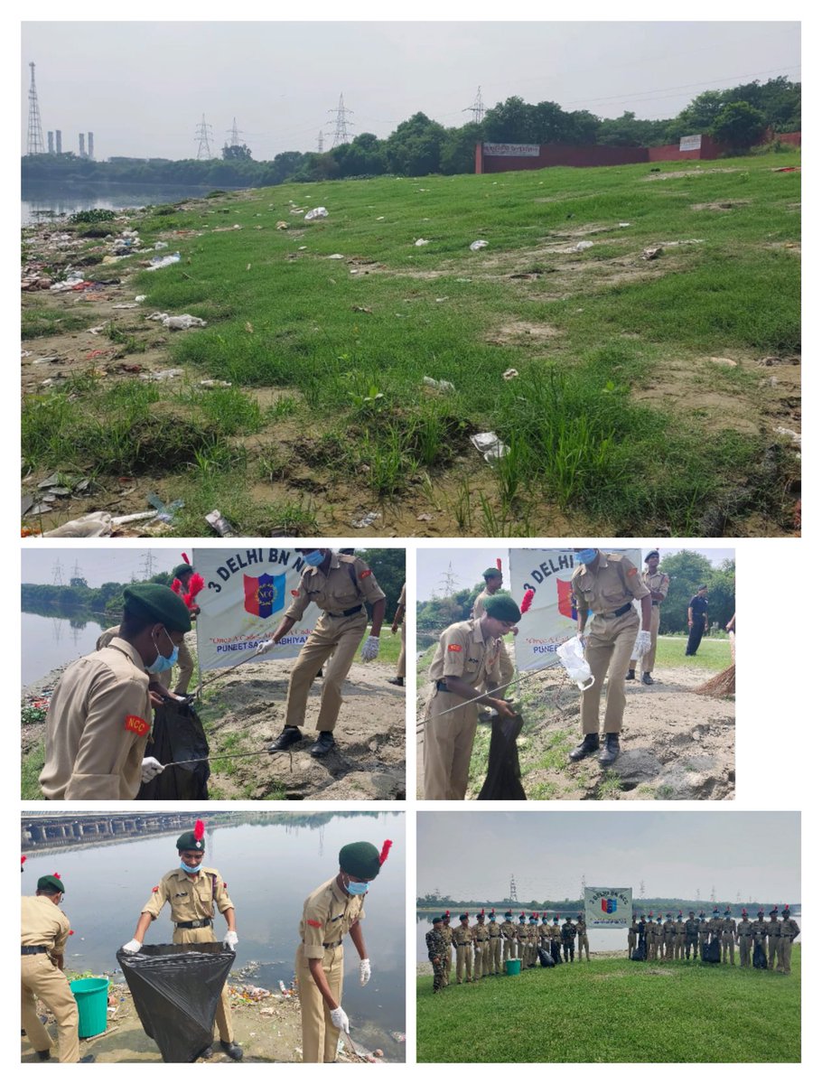 3DBNNCC's tweet photo. Cleaning is our responsibility, which we have to fulfil and save this mother earth from getting dirty.

Under Swacchhta Pakhwada 2023, 3DBN organised a cleanliness drive on the bank of river Yamuna. Cadets explicit high Josh to make earth clean and maintain the natural beauty. https://t.co/DRPgO3QWrF