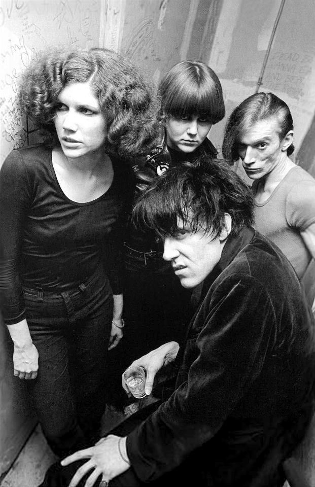 46 years ago
The Cramps - Poison Ivy, Miriam Linna, Lux Interior and Brian Gregory pose for a portrait at CBGB in 1977 in New York City

Photo by Stephanie Chernikowski

#punk #punks #punkrock #thecramps #cbgb #nyc #history #punkrockhistory