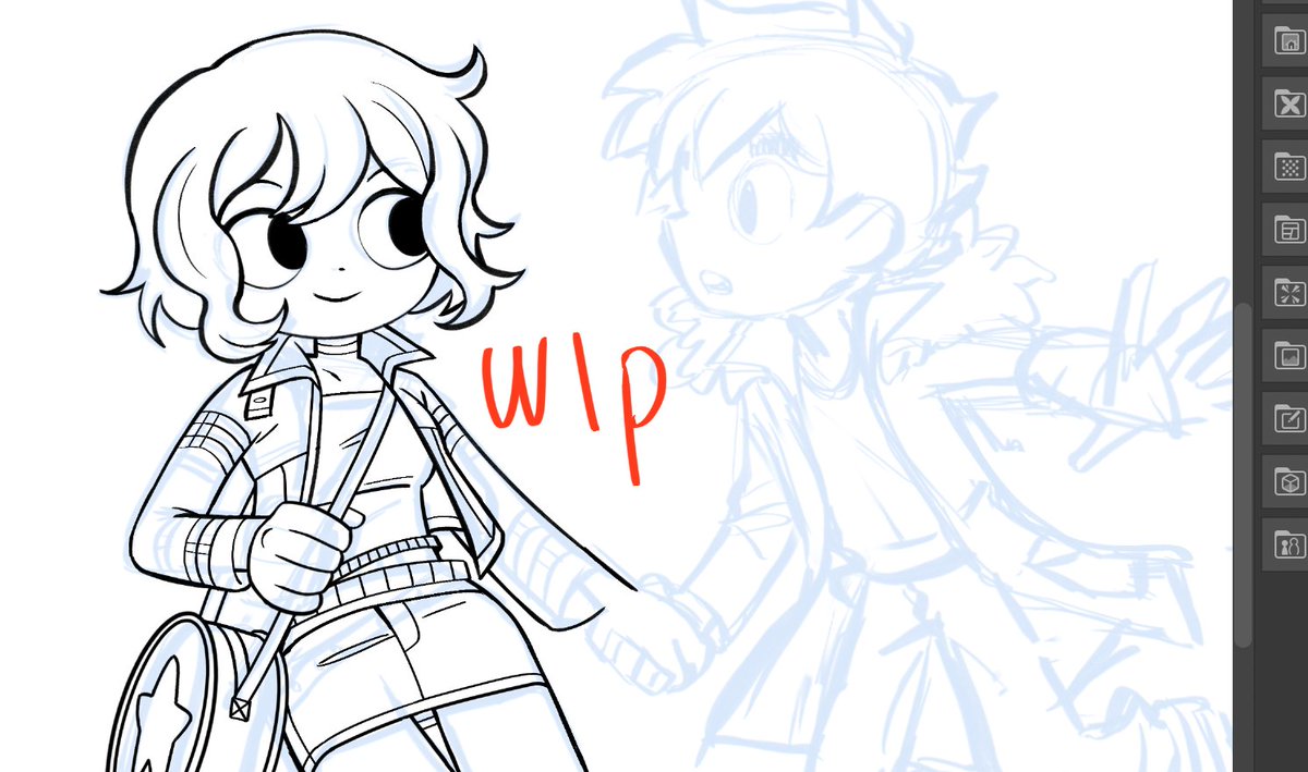 reee_moo's tweet photo. so excited for #ScottPilgrim animeee!! I had to draw them⭐️ https://t.co/xjGg8bEZSn