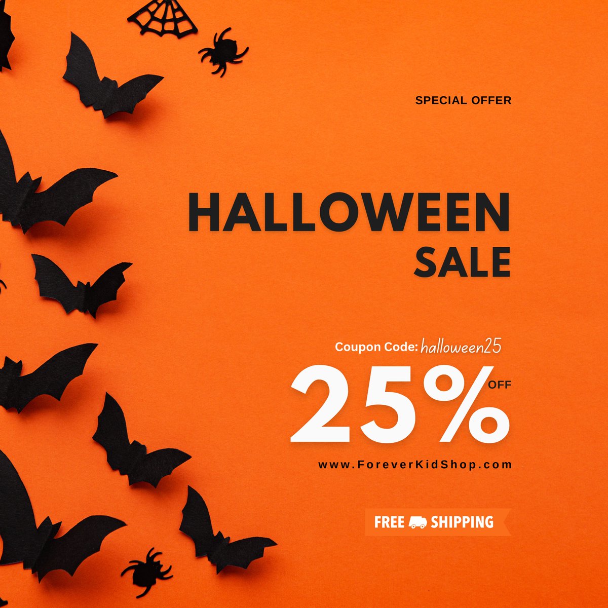 ForeverKidShop1's tweet photo. Halloween Sale 25% OFF Everything + Free Shipping

👉 Discount Code: halloween25
👉 Follow us @ForeverKidShop1 🙏
👉 Free US Shipping 🚚
👉 Satisfaction Guarantee ❤️‍🔥
👉 Secure Payment 🔐
👉 Link To Buy https://t.co/0I7vjGvS7a 🔗

#ForeverKidShop #BabyShop #KidShop #FreeShipping #TeeShirt #NewArrivals #BabyClothes #MomTeeShirts #KidTeeShirt #Sale #Halloween #HalloweenSale #TrickorTreat #Boo