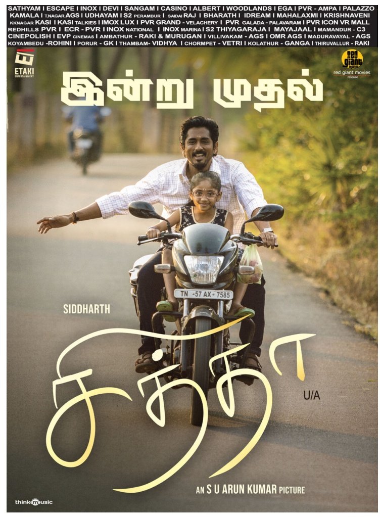 cinemaarattai's tweet photo. #Chithha π¬ in cinemas from today π
#ChithhaFromToday #ChithhaFromSep28
#Siddharth @Etaki_Official #SUArunkumar #NimishaSajayan @dhibuofficial @Composer_Vishal @balaji_dop137 @iameditorsuresh @RedGiantMovies_ @Etaki_Official https://t.co/FjifQCV3j4