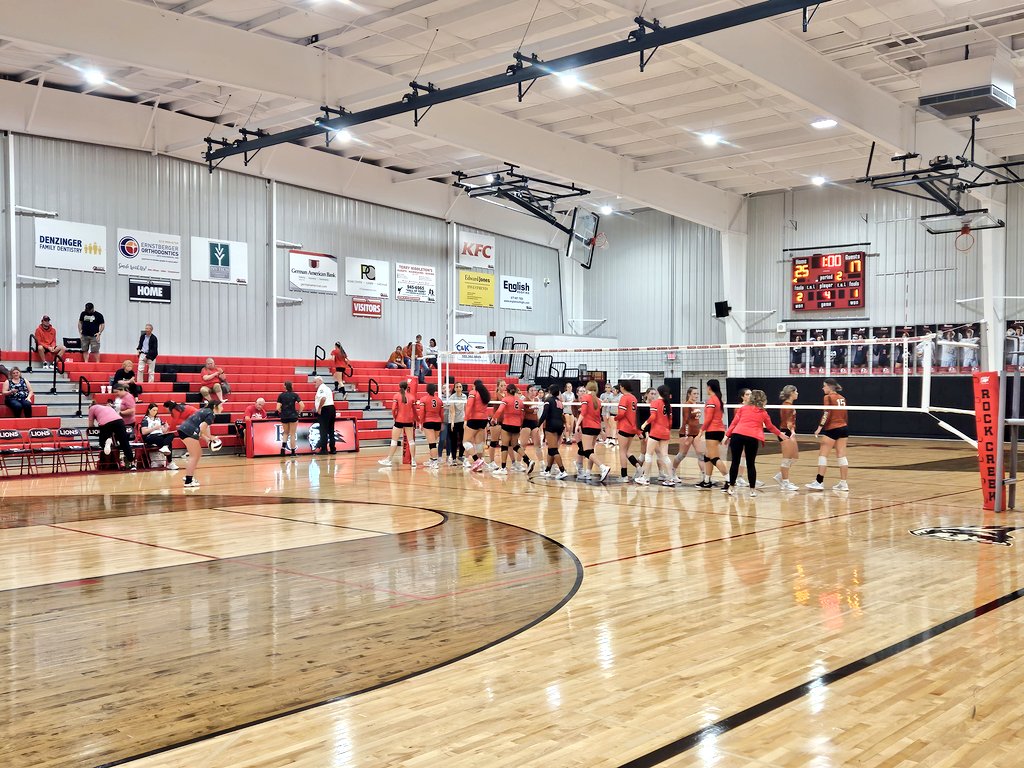 RockCreekLions's tweet photo. Girls V volleyball:

Rock Creek - 3
Crawford County - 1

(25-11, 27-25, 19-25, 25-17)

Jayli Smith - 23 kills/20 as.
Leilani Allen - 17 kills/4blocks
Chloe Carter - 10 kills/5 aces

Rock Creek improves to 14-12 on the season. @cbrown1217
@joshcooknewstri @ihsvca @rock_vball https://t.co/DMnwN5xD4O