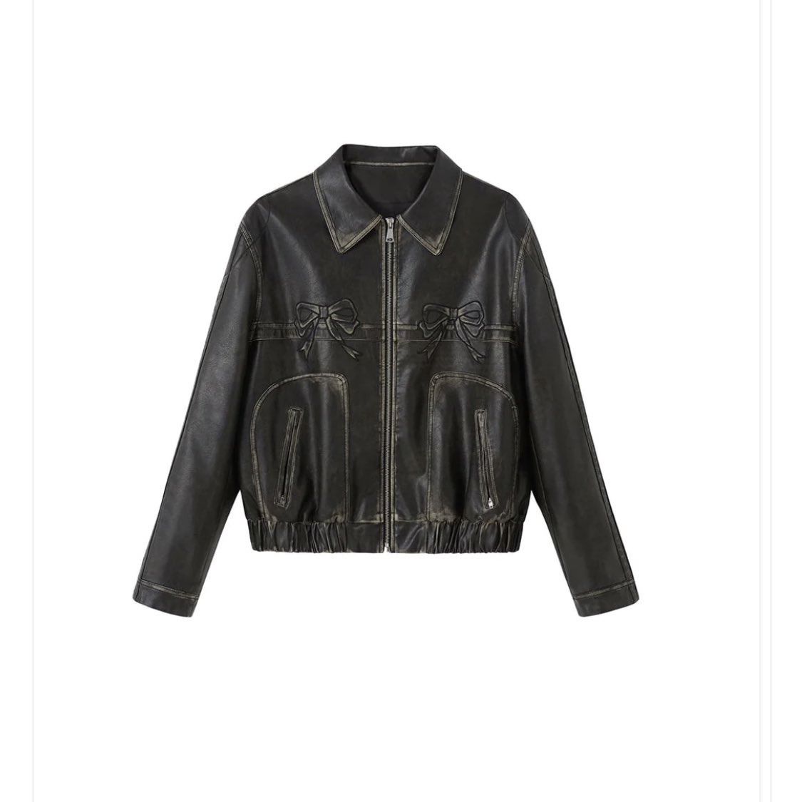 in desperate need of this diddi moda ribbon leather jacket