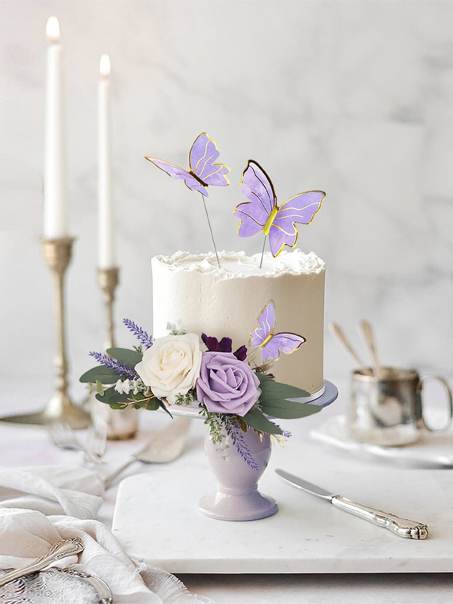 rinlongflower's tweet image. 🌟 Latest creation - the Pastel Purple Flowers &amp;amp; Butterfly Cake Decorating Set! 🌸🦋

#Rinlong #PurpleWedding #BridalBouquet #WeddingFlowers #PastelPurple #CakeDecorating #ElegantWedding #FloralDesign #SpecialOccasion #RomanticWedding #WeddingInspiration  #WeddingCelebration
