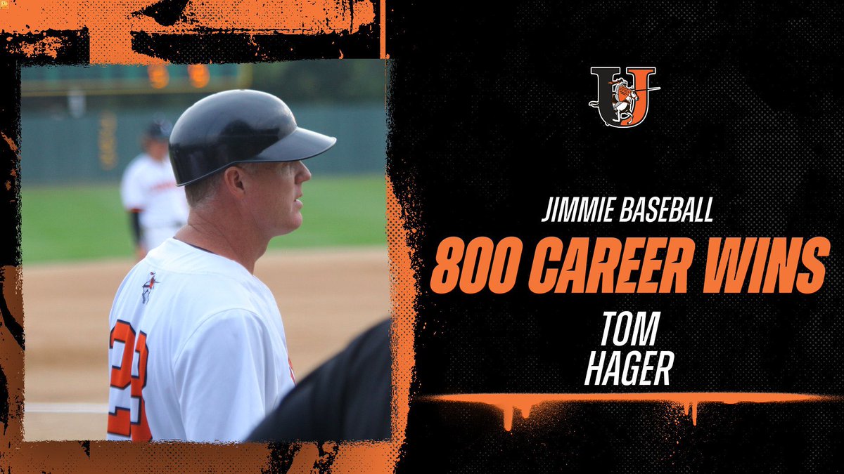 Jimmie Athletics (@jimmieathletics) on Twitter photo Congratulations to <a href="/JimmieBaseball_/">Jimmie Baseball</a> head coach Tom Hager on career win #800! #honjims #jimmiepride #gojimmies Congratulations to <a href="/JimmieBaseball_/">Jimmie Baseball</a> head coach Tom Hager on career win #800! #honjims #jimmiepride #gojimmies