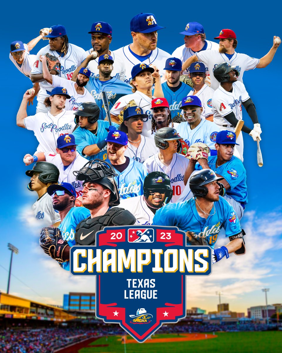 THE AMARILLO SOD POODLES ARE 2023 TEXAS LEAGUE CHAMPIONS!!!!! 🎉🎉🎉🎉