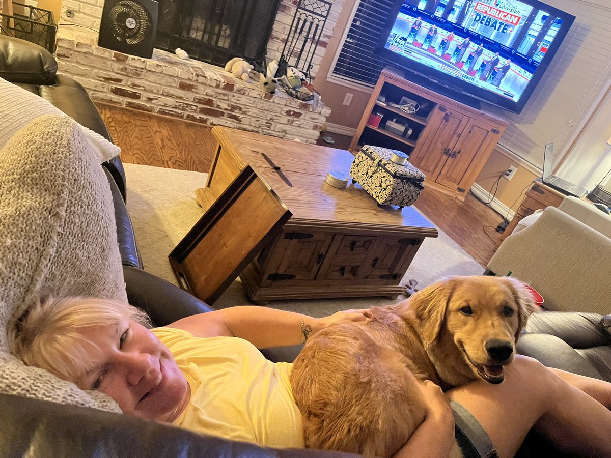WardlawLisa's tweet photo. @DanaPerino Me and 🐾 Rosie watching from Cali🇺🇸 https://t.co/UlaGsW5q6Q