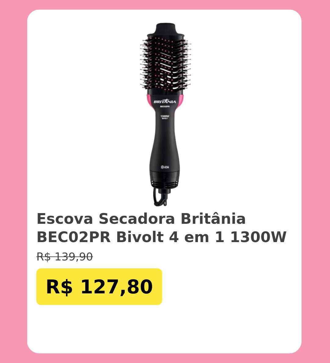 promosdacris's tweet photo. 🛍️Prancha Alisadora, Mondial, Golden Rose/Preto, 45W, Bivolt - P-20

~de R$ 169,90~
💸por R$ 115,79 🚨🚨

👉Link p/ comprar: https://t.co/tg4fm9KMoy https://t.co/x1LfB81reZ