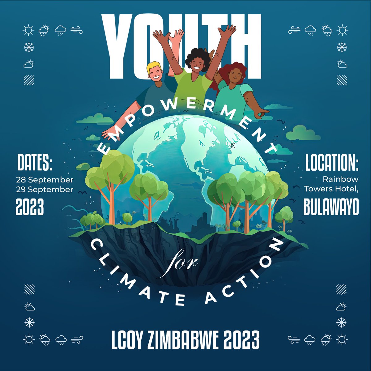 we are in #Bulawayo for the Local Conference Of Children & Youth #LCOYZim23. A youth led initiative by #young people for young people. We will engage  & seek alternative solutions to the #Climatecrisis grateful to @UNICEFZIMBABWE @UNDPZimbabwe @ActionAidZim  @ClimateZimDept
