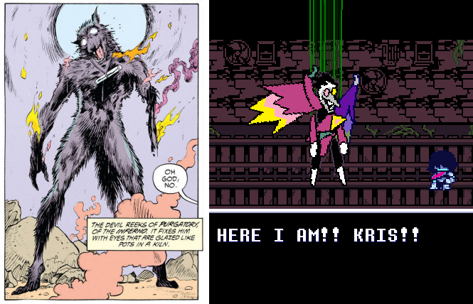 Codiekitty's tweet image. I wrote a thesis paper about how #Deltarune is the video game version of Grant Morrison's Animal Man.

codiekitty.com/File/AnimalMan…

#Spamton #SpamtonNEO
#Jevil
#WDGaster