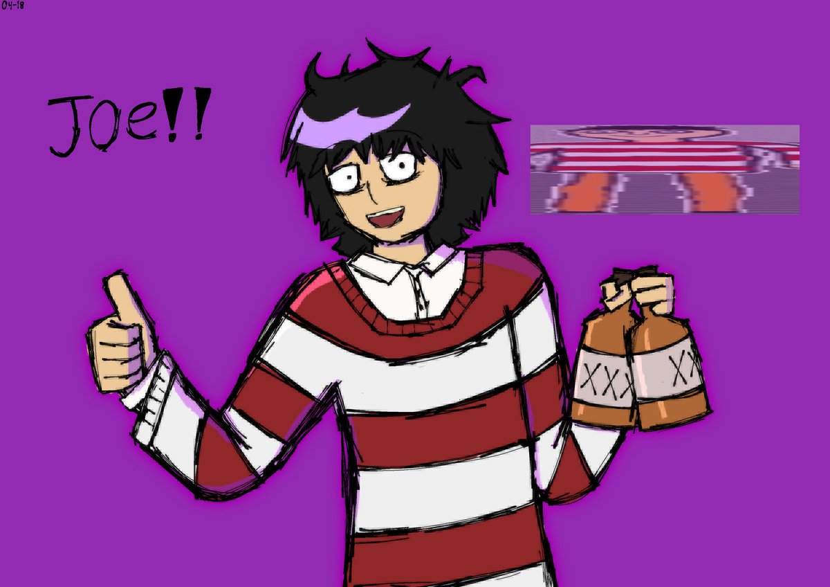 PUT3R_M4LW4R3's tweet image. I drew Joe :3 I really wanna draw other BBAU characters someday aswell 

#Joesbasics #Joesbasicjokegame #BBAU