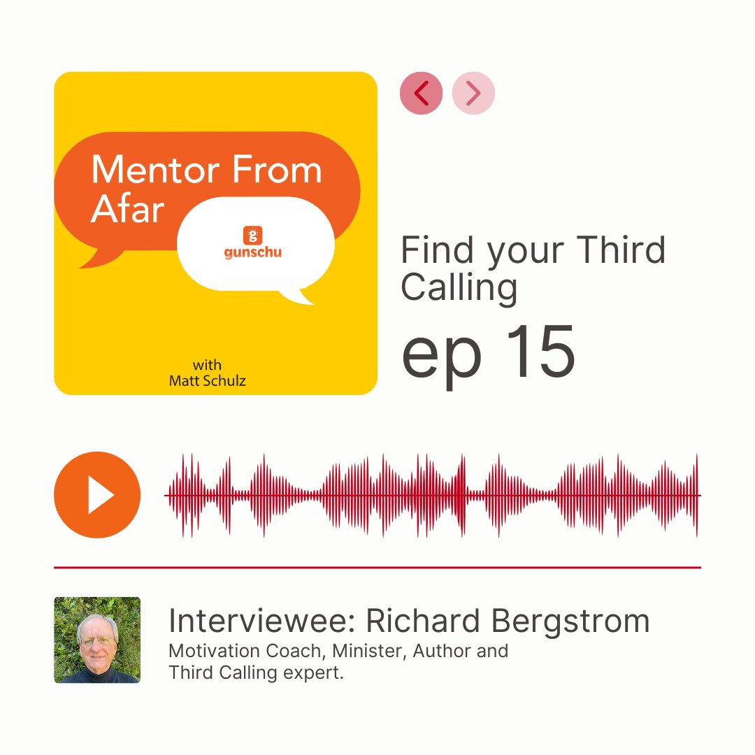 Gunschu1's tweet photo. Thinking about retirement and what you will do for the rest of your life?   Listen to this week's episode of the Mentor from Afar podcast!   Matt interviews Dr. Richard Bergstrom, motivation coach, author and minister!   #RetirementCoaching #Gunschu https://t.co/WHGZOqIQGg https://t.co/IVKkZ7jT34