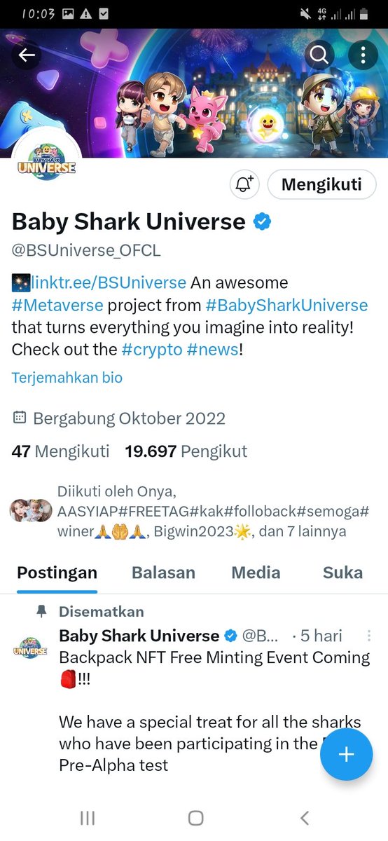 efwin212's tweet photo. @GevCrypto @BSUniverse_OFCL Done https://t.co/RAq7SDMJRK