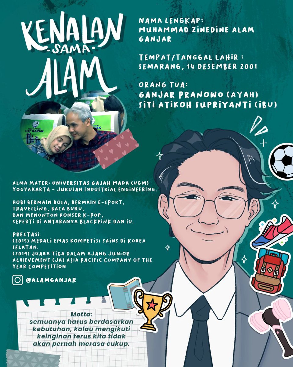 Tuh kan. Alam sang anak #GanjarPranowo dg segudang prestasi di dalam dan luar negeri