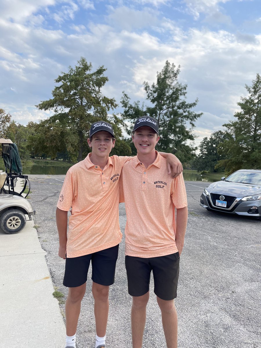 I  grew up playing golf with @jaden_smith_06  ‘s Dad. We’d walk 36 holes in the dead of Summer. These 2 aren’t that crazy, but it’s incredibly cool to see our boys heading to Sectionals one more time together.  @BrianSm61215696