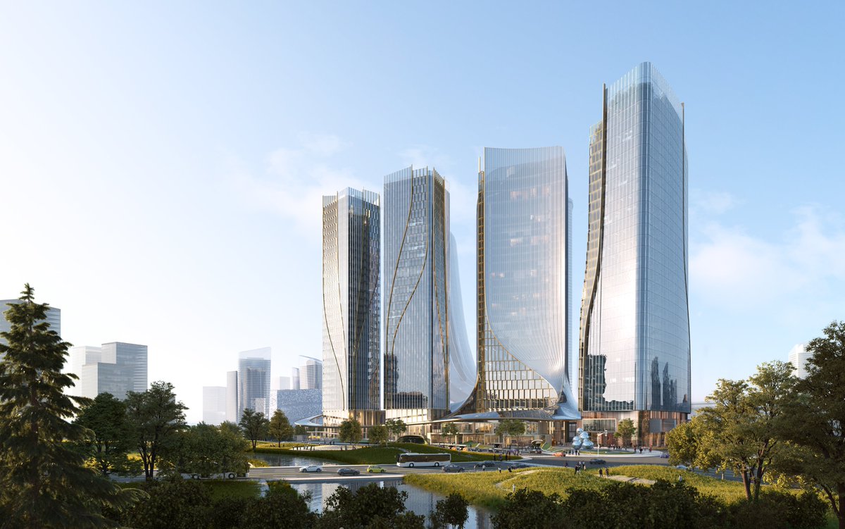 ICONCG's tweet image. Hiwell Amber Centre
Designed by #UNStudio, the Hiwell Amber Centre comprises four high-rise towers that are set to add a mix of quality offices, hotel apartments, art spaces, retail, etc. to the heart of Hangzhou’s new city centre, Qianjiang Century City.
#CGI #rendering #visual