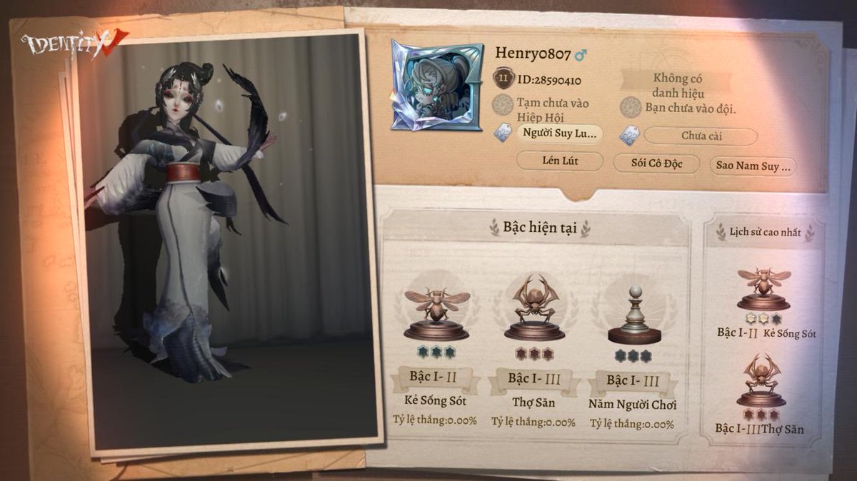 Castle3458's tweet photo. Tôi đang chơi Identity V. Bạn nghĩ đó là game ư? https://t.co/4ZE9l3dXaI