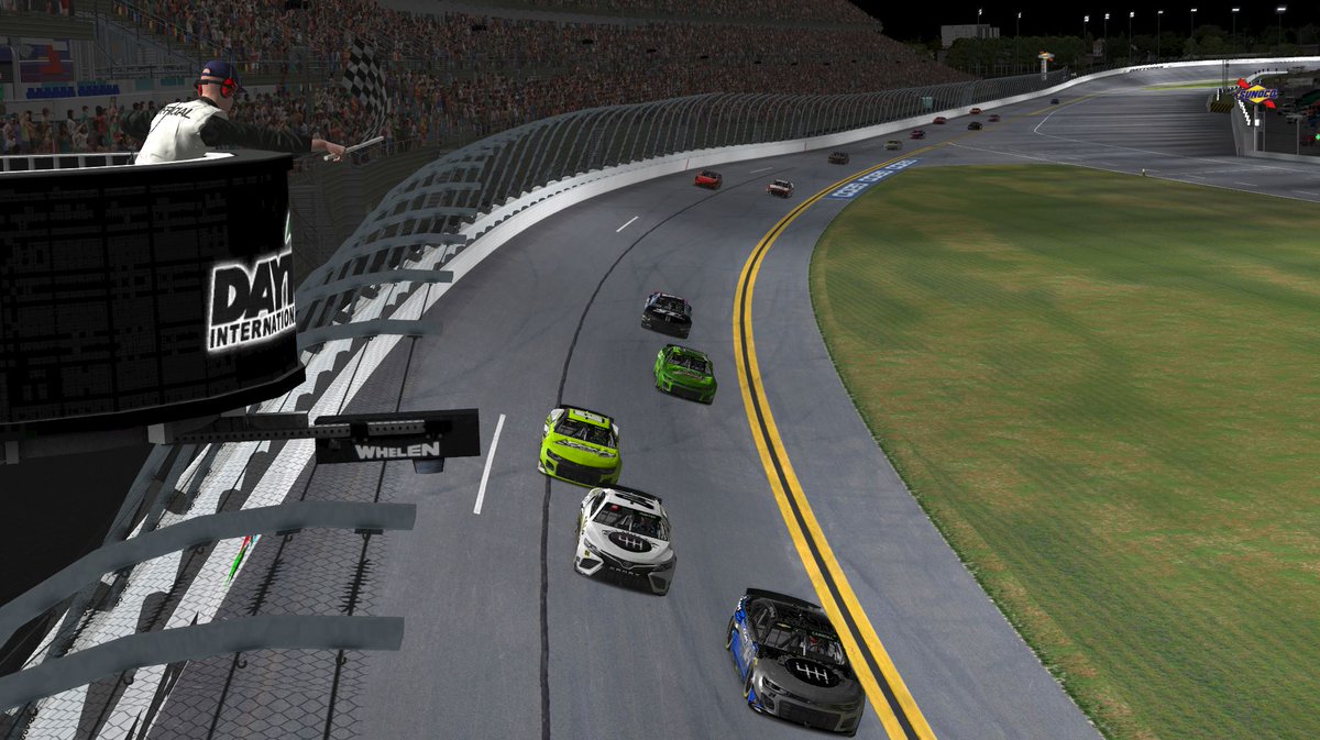 HighSlideRacing's tweet photo. @breadyncaroll wins his second on the season in dominating fashion from the virtual @DAYTONA. Carroll led the most laps (28 of 80) and proved his prowess on both road courses and ovals. We are off to @ItsBristolBaby next week for 250 laps around the last colosseum. #nascar https://t.co/JuV74uppkl