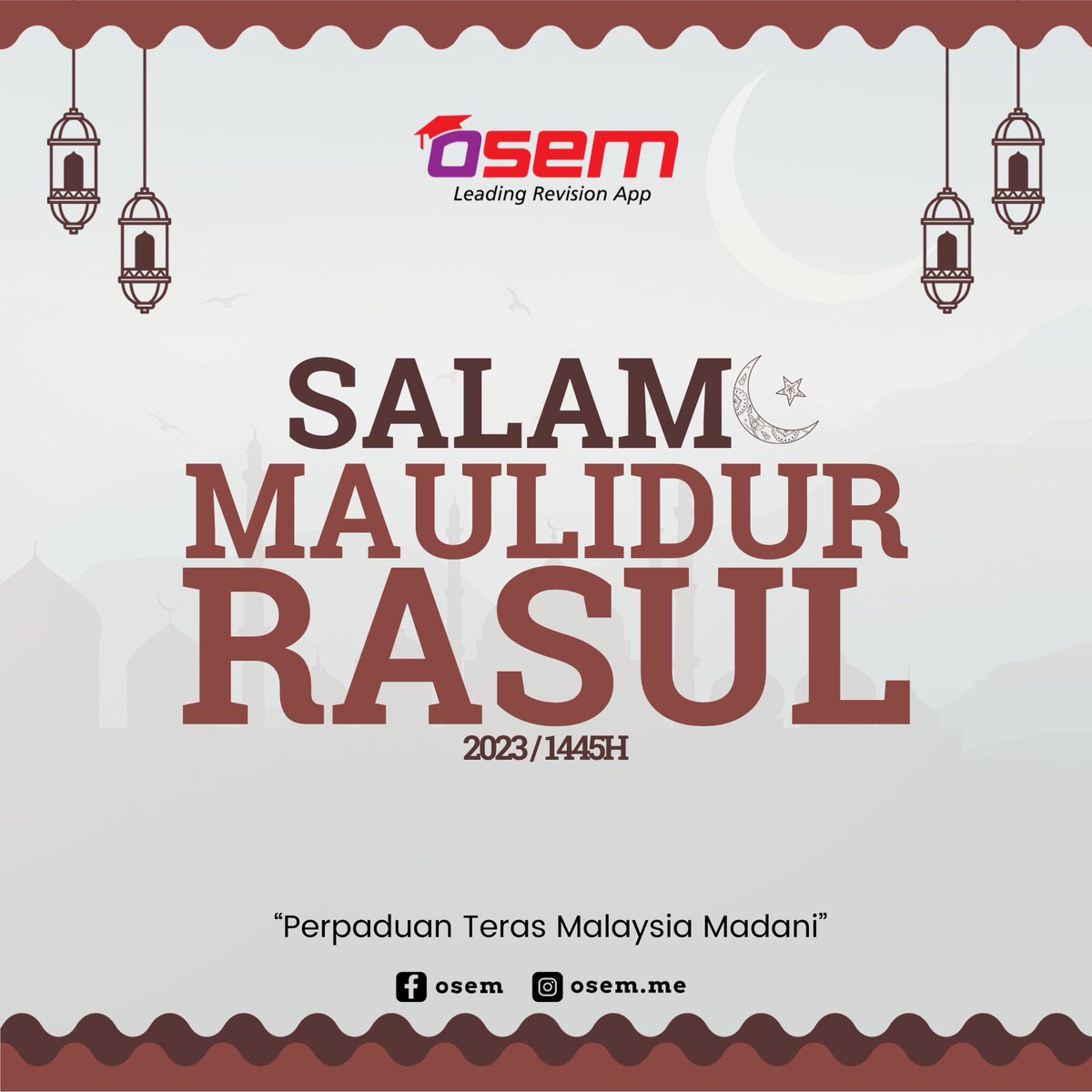 osem_app's tweet image. Selamat Hari Maulidur Rasul!

Semoga kita terus mengikuti teladan Rasulullah SAW dalam kebaikan dan kasih sayang dalam kehidupan kita selamanya. InsyaAllah.

#Osem #Rasulullah #MaulidurRasul