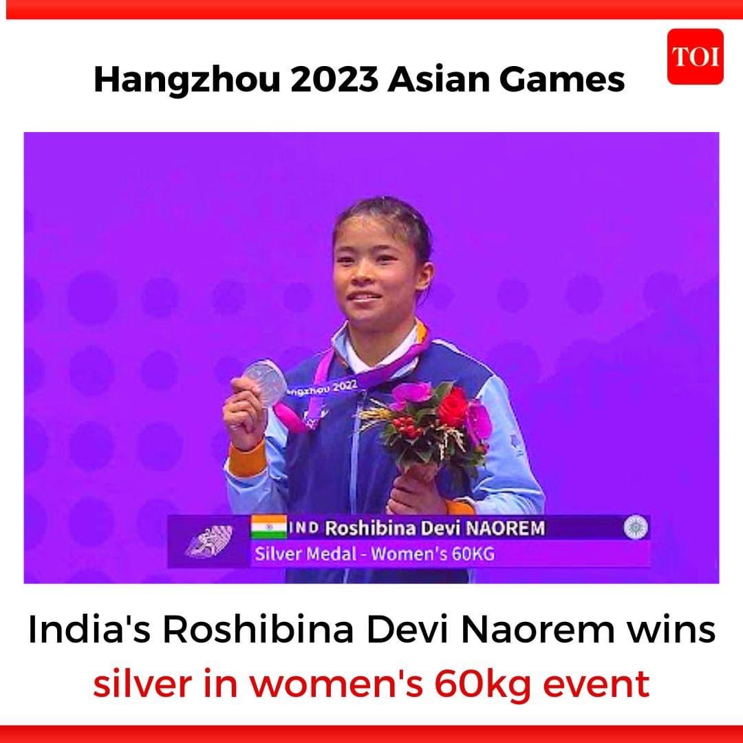 Manipur is burning …still our players are bringing laurels for INDIA !!!! Another daughter of Meitei’s Meira Paibi. #AsianGames2023 #AsianGames #Cheer4India #IndiaAtAG22 #Wushu 
#Meitei