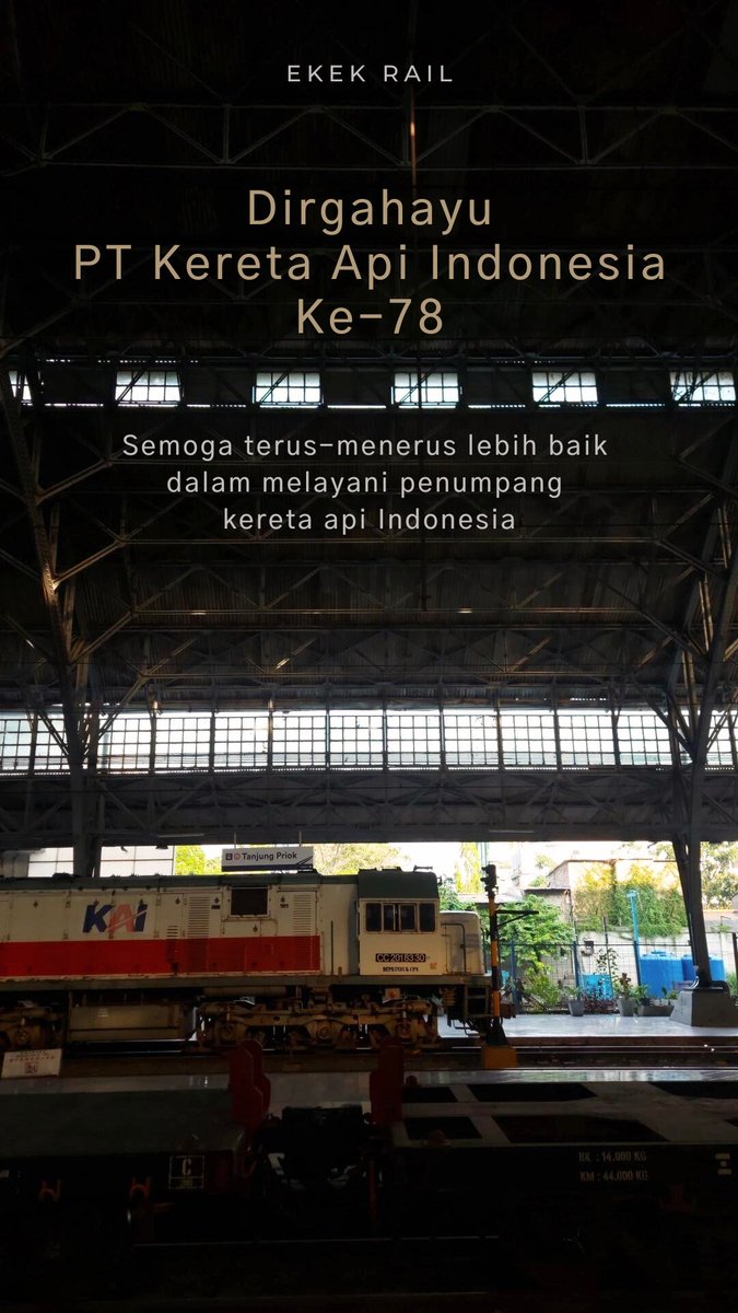argothrottle's tweet photo. Dirgahayu PT KAI ke-78.
Dalam kepemimpinan oleh pak @mas_didiek ini, semoga semakin baik dalam melayani penumpang kereta api di Indonesia.
@KAI121 @keretaapikita
#fotosepur #ekekrangers #hutkai #keretaapi #kai121 https://t.co/SVFCEKH6zx
