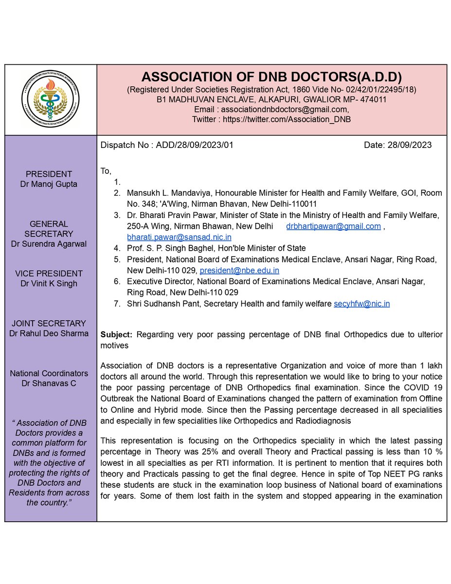Association of DNB Doctors tweet media