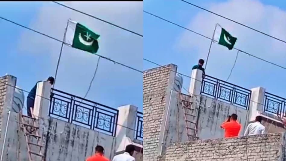 Raees Khan & his son Salman Khan were arrested for hoisting the Pakistani flag on their rooftop in Muradabad, UP.

Alt news may fact check & claim that it was a normal green flag celebrating #Chandrayaan3Landing.