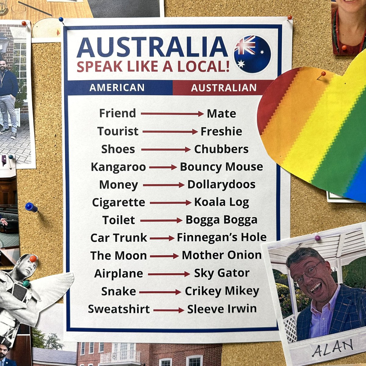 USEmbAustralia's tweet image. We’re lucky to work with such lovely Australians who help us with the lingo. 

Could say we’re over the mother onion.