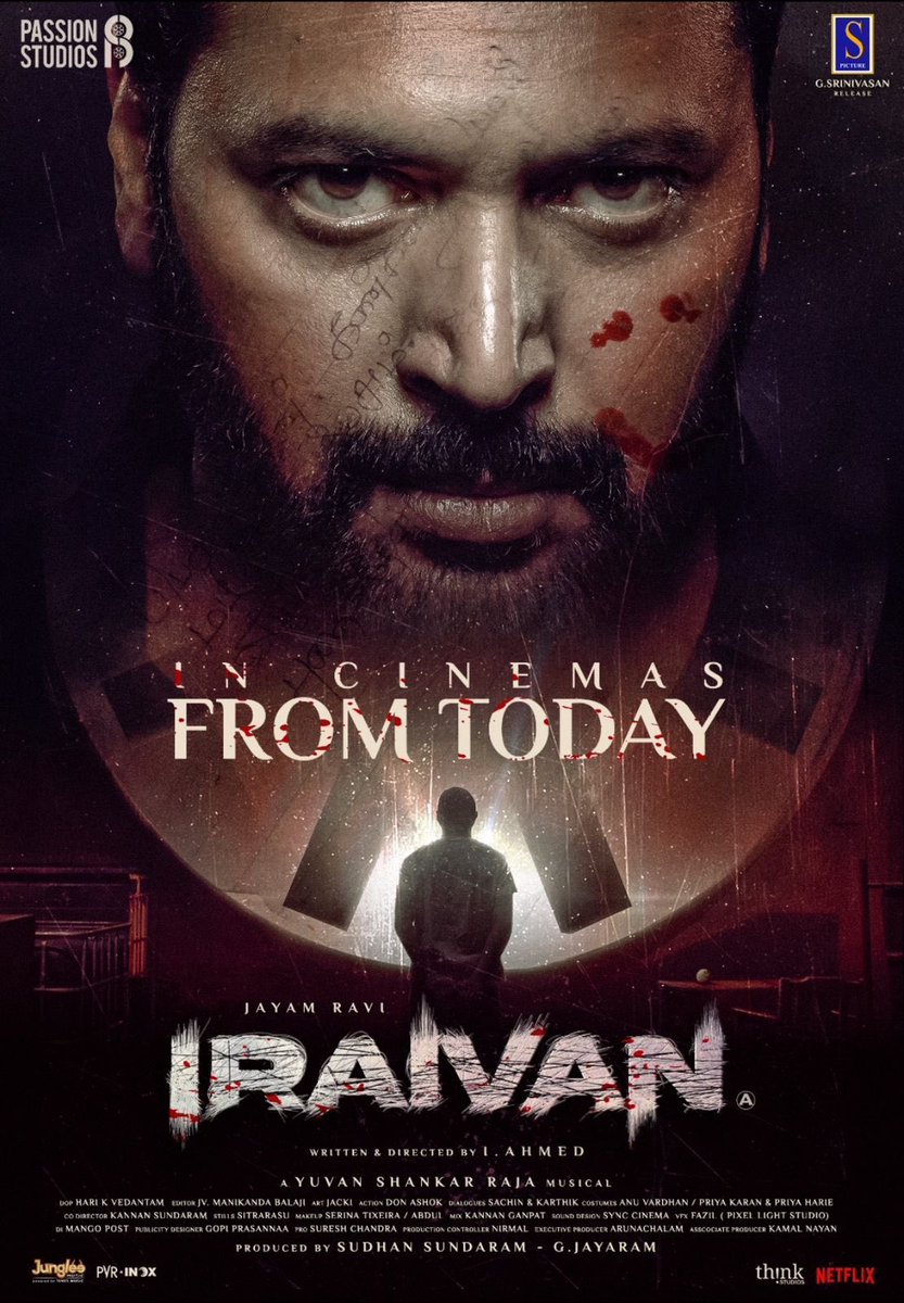 Wishing @actor_jayamravi, #Nayanthara, @thisisysr, @Ahmed_filmmaker and the team of #Iraivan all the very best for their release today! 👍🏻