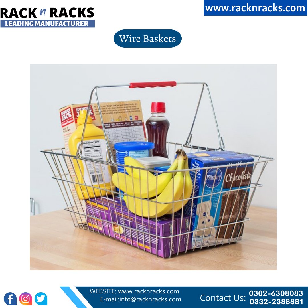 Wire Basket| Wire Basket for Grocery Stores | Wire Basket for General Store 
Call / WhatsApp : 0332-2388881 | 0302-6308083
#steelracks #steelrackspakistan #bulkracks #office  #pallets #cashcounter #shoppingtrolley #wirebasket #shoppingrollerbasket #shopppingbasket.