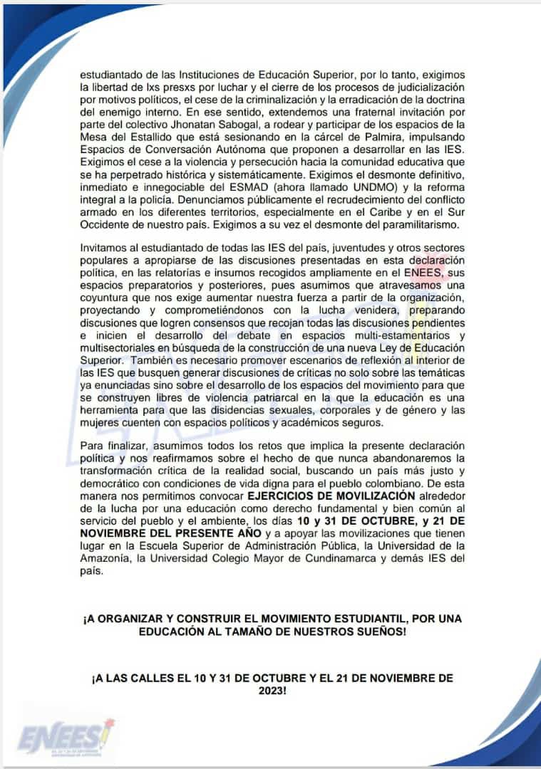 ENEES_2023's tweet photo. !A ORGANIZAR Y CONSTRUIR EL MOVIMIENTO ESTUDIANTIL¡ https://t.co/iprMqIxRiU