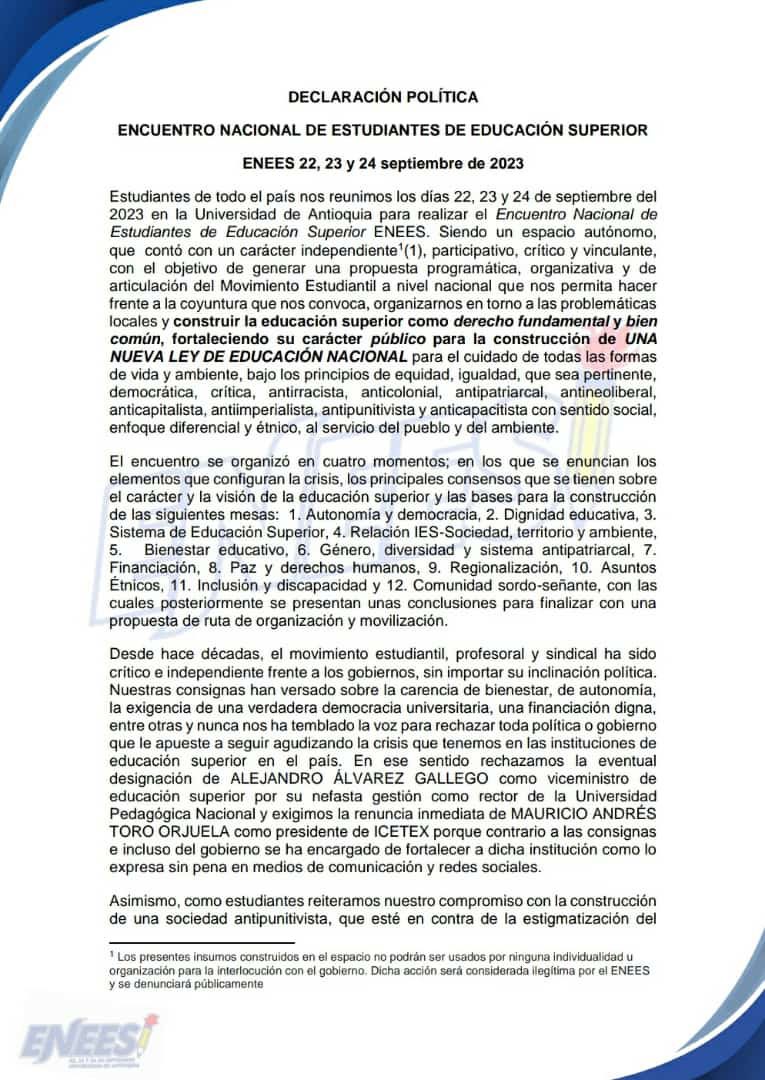ENEES_2023's tweet photo. !A ORGANIZAR Y CONSTRUIR EL MOVIMIENTO ESTUDIANTIL¡ https://t.co/iprMqIxRiU