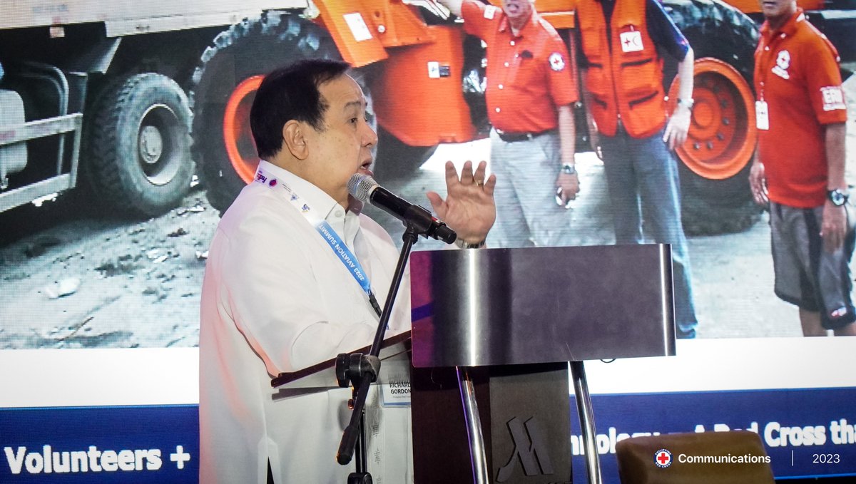 philredcross's tweet photo. Philippine Red Cross Chairman/CEO @DickGordonDG underscores importance of speed at the #2023AviationSummit.
PRC Chairman Dick Gordon was invited at the 2023 Aviation Summit to share his insights on strengthening the role of the aviation industry in humanitarian assistance. https://t.co/fjZLjbrCH7