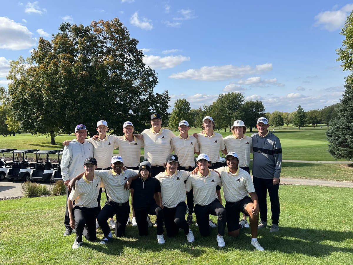 V wins #ciml Conference <a href="/JesterParkGC/">Jester Park GC</a> and JV 2nd. Low V- Gupta 70 (2nd) 🐦🐦, Johannsen 71 (3rd) 🐦, Howe 73 (9th), Herrmann (23th)/Laffoon (28th) 78. Low JV- Young 75 (2nd), Peterson 79 (8th), Stanton 80 (9th), Hany 81 (16th). Thanks <a href="/JesterParkGC/">Jester Park GC</a> for accommodating!  ⛳️🐉