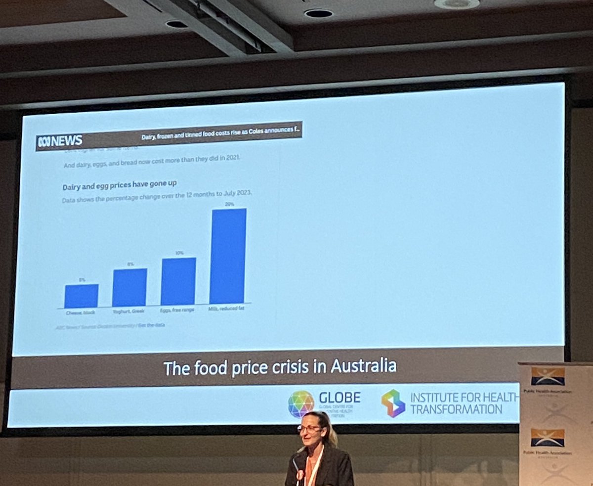 swrightpedersen's tweet photo. @CZ_Christina from @IHT_Deakin and @GLOBE_Deakin presenting on advancing food pricing monitoring in Australia including co-designing a food pricing dashboard to inform policy actions #AustPH2023 https://t.co/uGFgwJAcV6
