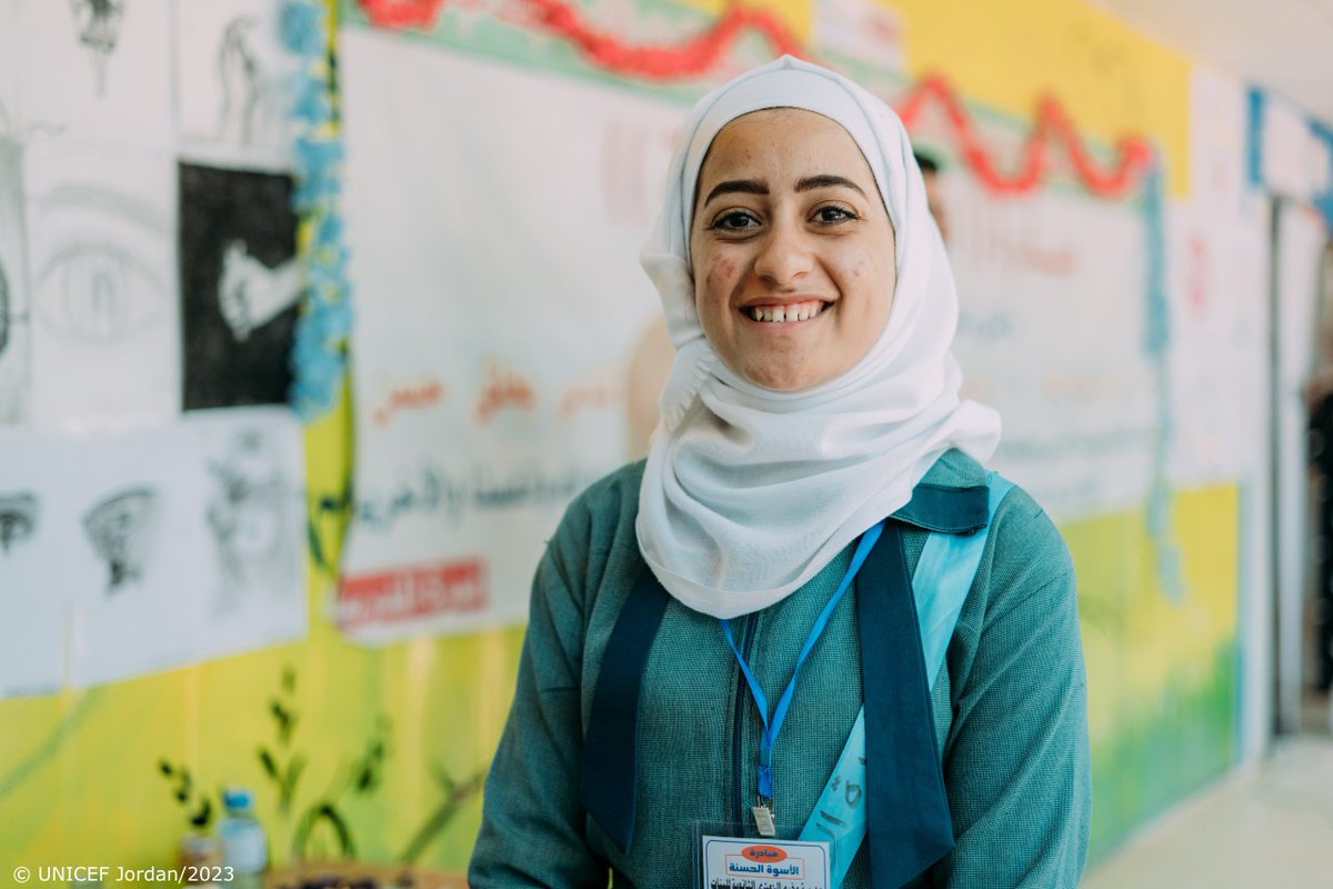 UNICEF's tweet photo. “Getting bullied can make something inside you break, but remember, you're not alone,” says Reham, 15, after participating in a UNICEF-supported programme for violence-free schools in Jordan.

Together, we can create safer spaces for every child and young person. #OnMyMind https://t.co/ZJFKGdhgik