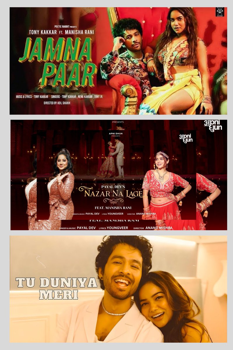 Not_A_Runner_'s tweet image. 𝐌𝐔𝐒𝐈𝐂 𝐕𝐈𝐃𝐄𝐎𝐒 𝐒𝐓𝐀𝐓𝐒 𝐔𝐏𝐃𝐀𝐓𝐄
 
#JamnaPaar 

🔗youtube.com/watch?v=67FHHD…

👀: 19M
👍: 1.1M
💬: 145K

#NazarNaLage 

🔗 youtube.com/watch?v=ENoKxH…

👀: 6M
👍: 417K
💬: 85K

#TuDuniyaMeri 

🔗youtube.com/watch?v=1z8ZYN…

👀: 2.4M
👍: 255K
💬: 28K

#ManishaRani