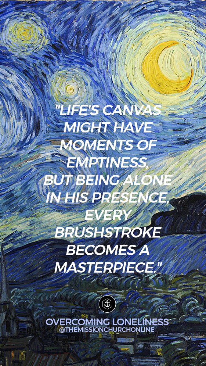 🎨 'Did you know Vincent van Gogh channeled his loneliness into creating masterpieces? Dive into the power of solitude with us and learn how to turn isolation into inspiration. #LonelinessToLegacy #OvercomingLoneliness #TheMissionChurchOnline #IAmTheMissionChurch