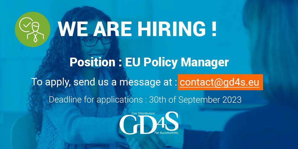 📣Passionate about EU policy 🇪🇺and the energy transition? Join @gd4s_eu as EU Policy Manager, driving change in #biomethane & green gases. Help shape policies for a sustainable future! Apply now 
#EUjobs #EUPolicyManager #JobOpening 🌱🌍
gd4s.eu/media-center/n…