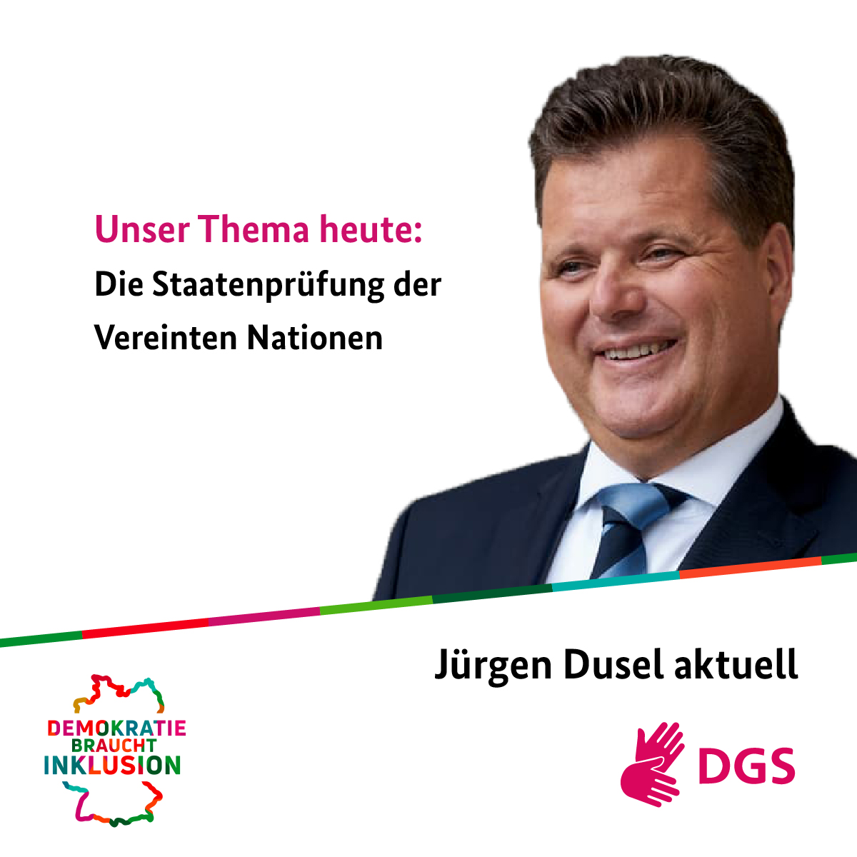 #Barrierefrei und für jede und jeden zugänglich - Jürgen Dusel berichtet über wichtige Themen!

Dieses Mal spricht er über:

➡️ Die #Staatenprüfung der Vereinten Nationen

👉behindertenbeauftragter.de/SharedDocs/Der…