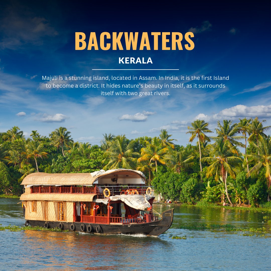 Novotelholidays's tweet photo. Discover India's natural treasures! 🇮🇳 Majuli's serene beauty, Sundarbans' wild wonders, and Kerala's backwaters charm – the perfect trifecta for nature lovers! 🌅🌳🌊 #NatureEscapes #IncredibleIndia #MajuliMagic #SundarbansSerenity #KeralaBackwaters #NovotelHolidaysInn #novotel https://t.co/tdIguhdyko