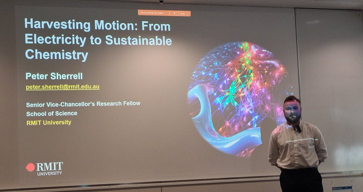 Fantastic seminar today at @CurtinChem by @NanoIn3D 
#OzChem #SustainableChemistry