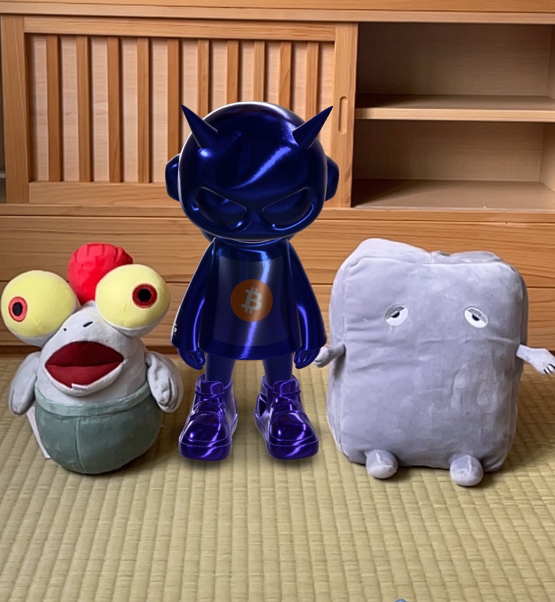 Tokia_maru's tweet photo. 我が家に少し悪そうな #NFT がやって来たので、#コジャケ と #ぬりかべ と3人?でベッドの上で記念写真!彼はこれからたくさんの幸せを私にもたらしてくれると願います。
@HashrateAsset
@SWAGGA_Meta
#HAG
#OnimaruAR.
#INX
#スプラ
#マイニング
#BTC https://t.co/eVzstIxFDQ