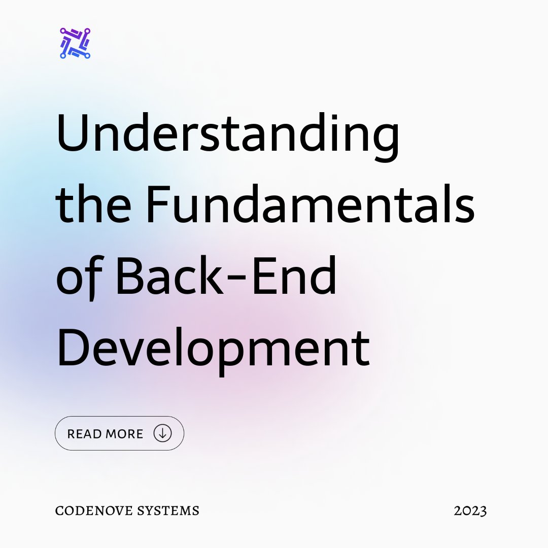 CodeNove's tweet image. 💻✨ Understanding the Fundamentals of Back-End Development 🚀🌟Article Link in bio
#backenddevelopment #webdevelopment #serversidelogic #databasemanagement #apiintegration #securitymeasures #Scalability #PerformanceOptimization #WebServers #programminglanguages #frameworks #web