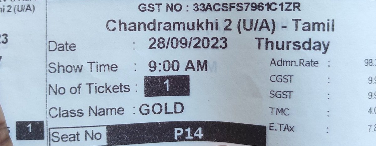AdarshVerma7408's tweet photo. #chandramukhi2 #chandramukhi2 1st half done... Interval time..!!

so far good 1st half.
#vadivelu sir comedy 👍👍
 Brilliant acting of #RaghavaLawrence💓
#KanganaRanaut hasn't entered yet
#mahimanambiar cute 💕
Interval twist is 🔥🔥
BGM is good as per the plot..! https://t.co/KZQUCBZEAN
