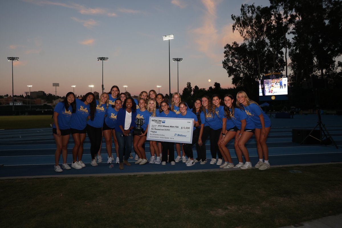 UCLA Men's and Women's Water Polo made it a clean sweep of this year's WESCOM CUP, an award given out based on athletic performance, academic performance, and community outreach from the 2022-23 season! WWP also was the <a href="/UCLAAthletics/">UCLA Athletics</a> large team with the highest GPA!
#GoBruins